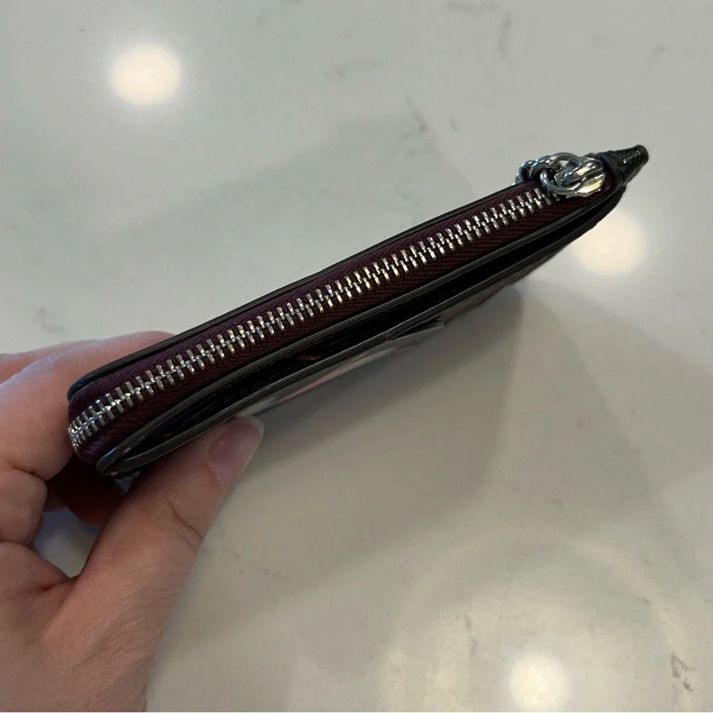 Kate Spade Geo Birds Leather Card Holder Key Ring